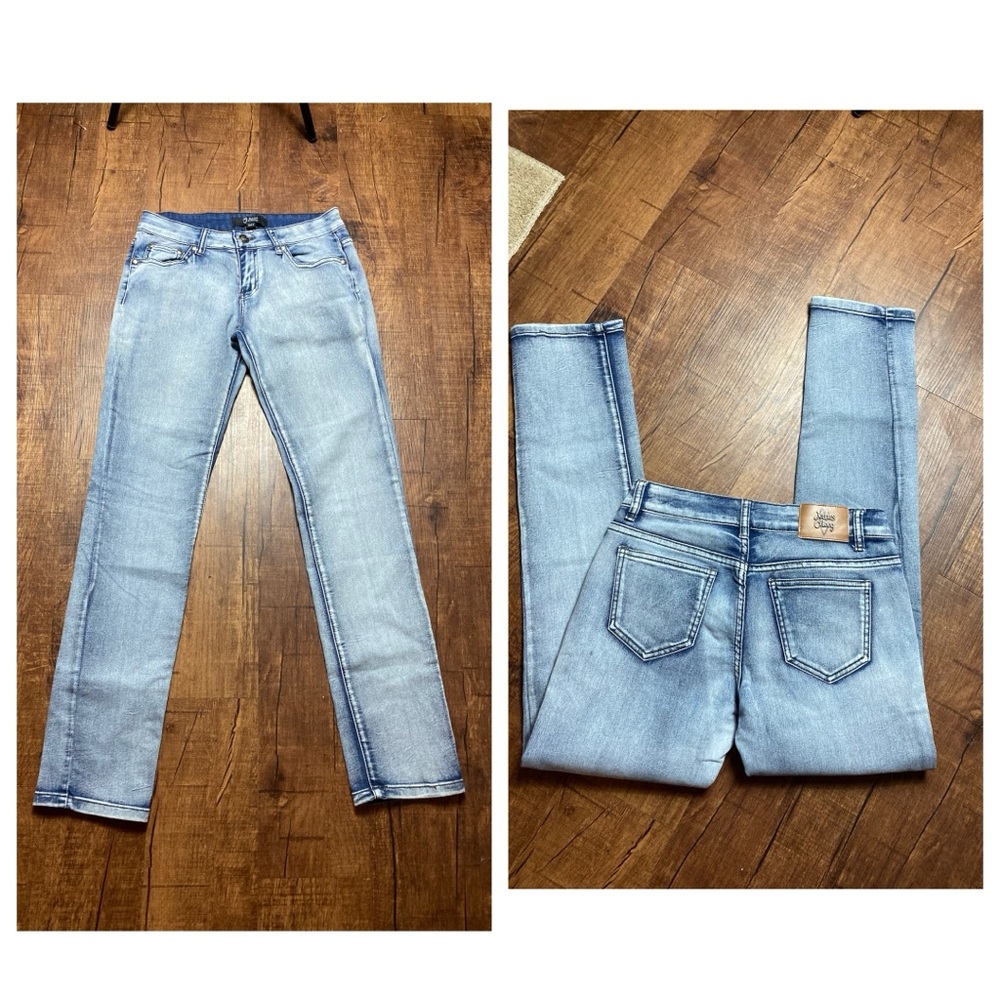 Jeans Colony Y2K Women's mid rise straight leg acid wash Light Blue Jeans Sz 9